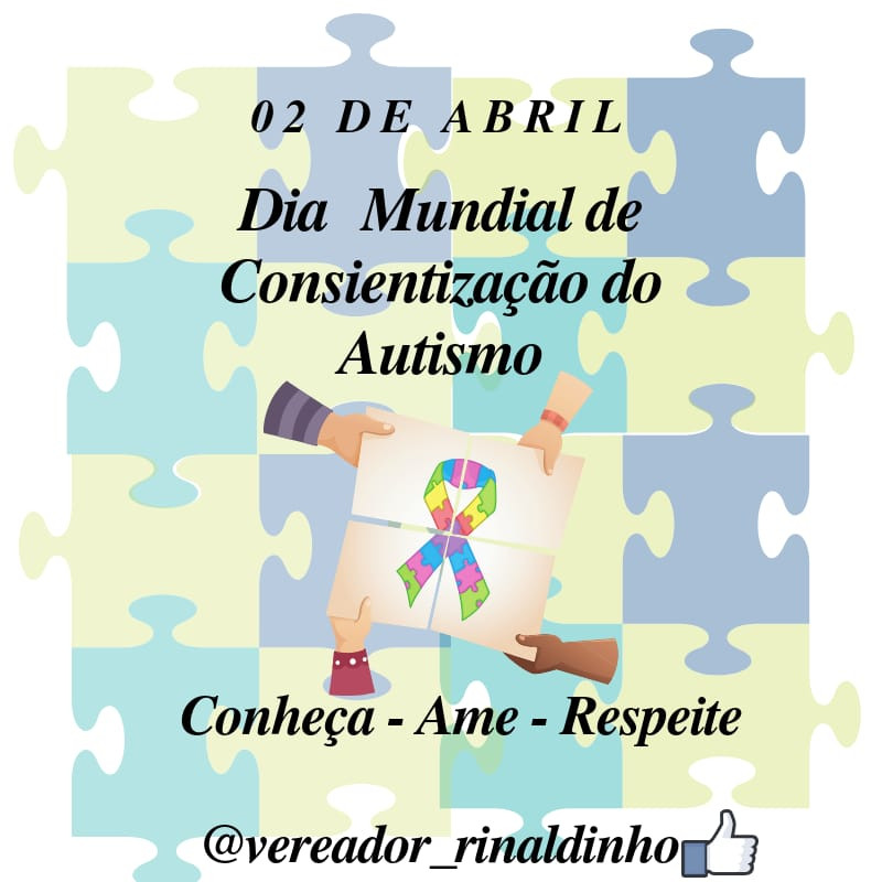 02 de Abril Dia Mundial de Conscientização do Autismo,