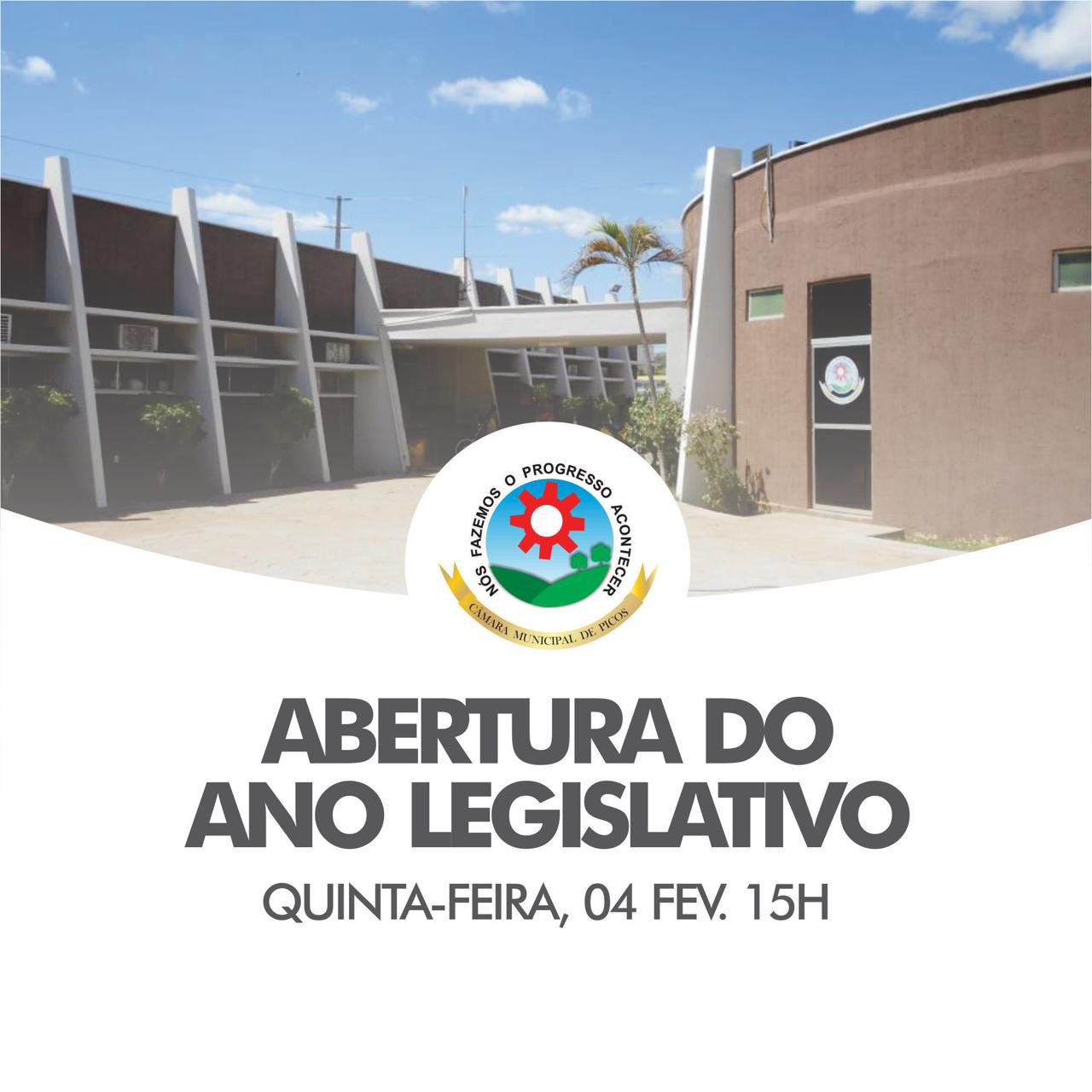 Cerimônia de abertura do ano legislativo picoense acontece nesta quinta-feira